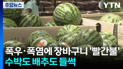 폭우·폭염에 장바구니 '빨간불'...수박도 배추도 들썩 / YTN