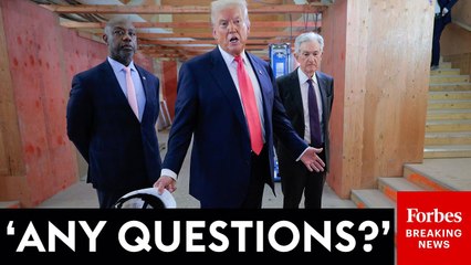 Trump & Powell Take Extremely Tense Tour Of Federal Reserve Renovation Together
