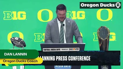 Oregon Ducks Dan Lanning Discusses the players he brought to Big 10 Football Media Days
