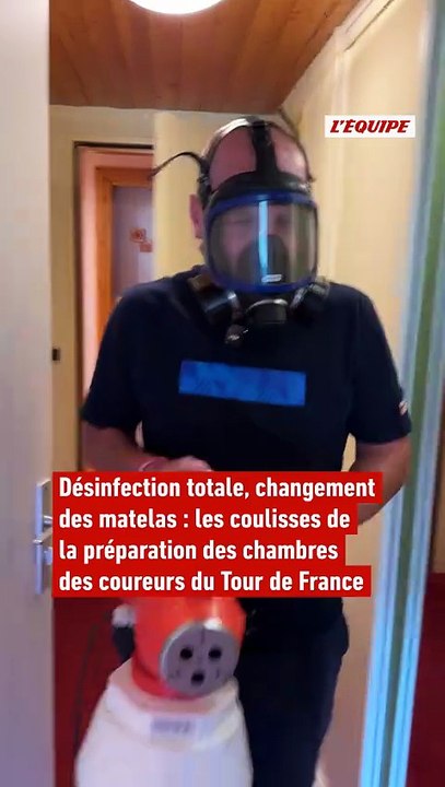 Désinfection totale, changement des matelas : les coulisses de la préparation des chambres des coureurs du Tour de - Tour de France