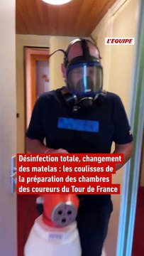 Désinfection totale, changement des matelas : les coulisses de la préparation des chambres des coureurs du Tour de - Tour de France