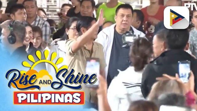 500 pamilya mula Brgy. Maly, San Mateo, Rizal, personal na kinumusta at hinatiran ng tulong ni PBBM | Bernard Ferrer/PTV