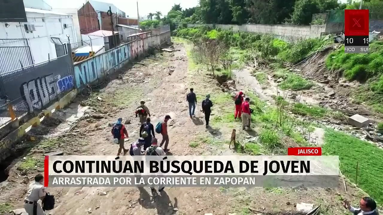 Continúa la búsqueda de Vanessa Espino, joven arrastrada por la corriente en Zapopan