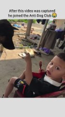 He officially hates dog