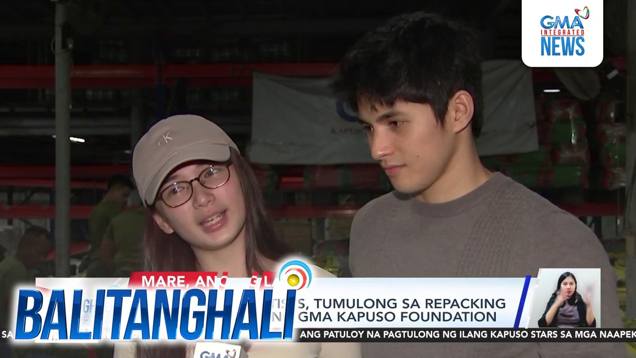 Ilang Sparkle Artists, tumulong sa repacking ng relief goods ng GMA Kapuso Foundation | Balitanghali