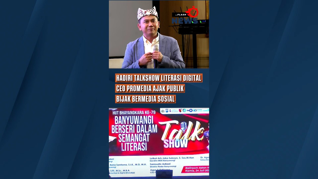Hadiri Talkshow Literasi Digital di Banyuwangi, CEO Promedia Ajak Publik Bijak Bermedia Sosial