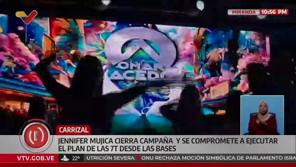 Candidata del GPP Jennifer Mujica cierra campaña y promete ejecutar el Plan de las 7T