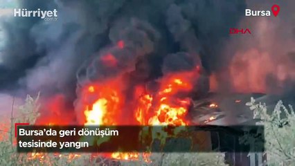 Bursa'da geri dönüşüm tesisinde yangın
