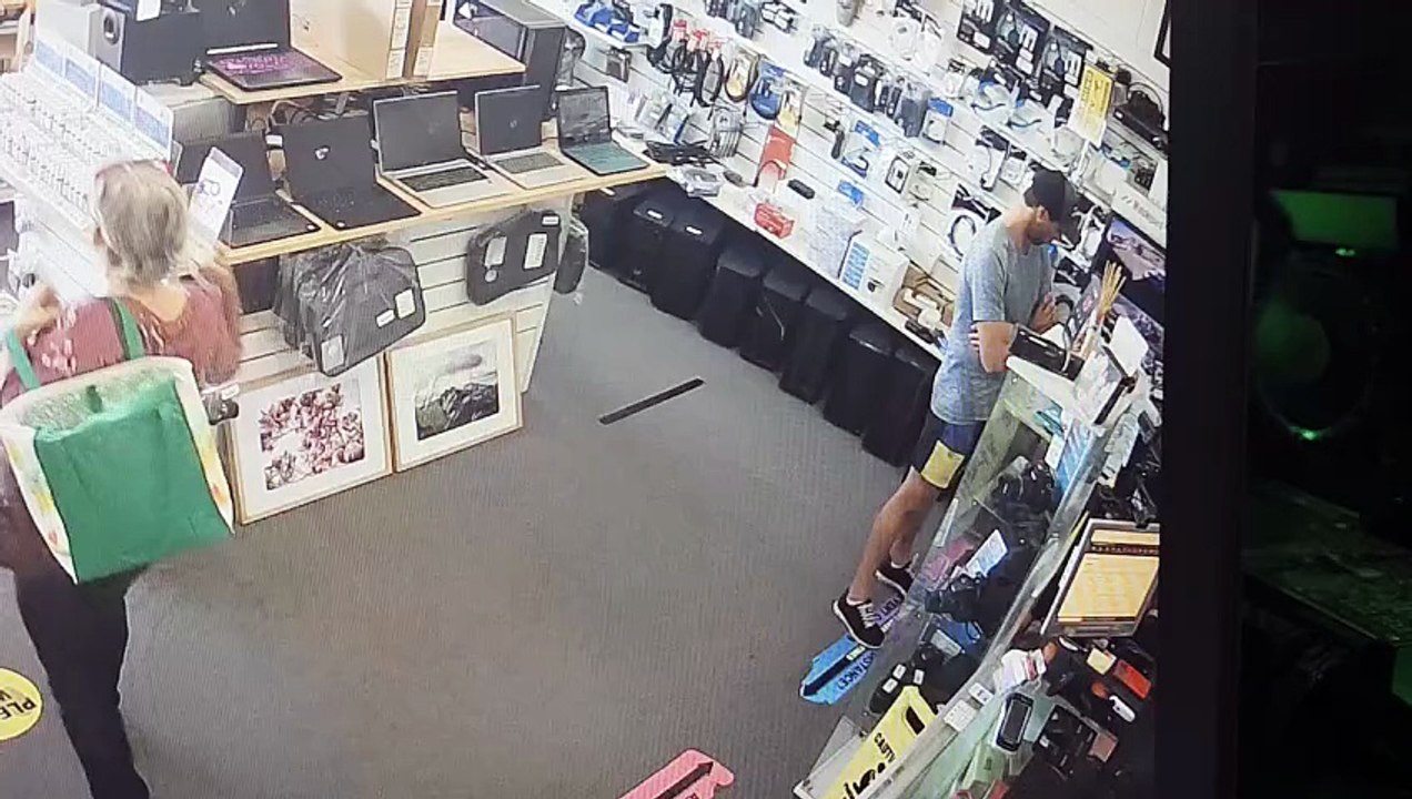 Joseph Fellows is accused of brazenly stealing two laptops from Exact Computers in Wodonga on May 12