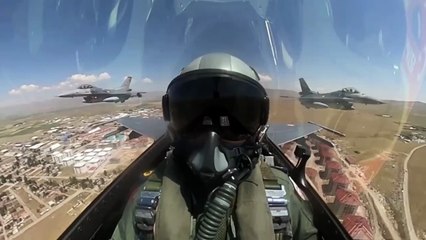 MSB, Erzurum'da uçuş yapan F-16 uçaklarının görüntülerini paylaştı