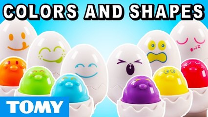 Learn Colors & Shapes with Surprise Eggs | Kids TV Cars Toys Trucks Play Doh