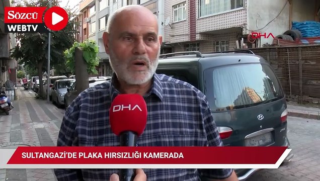 Sultangazi’de plaka hırsızlığı kamerada