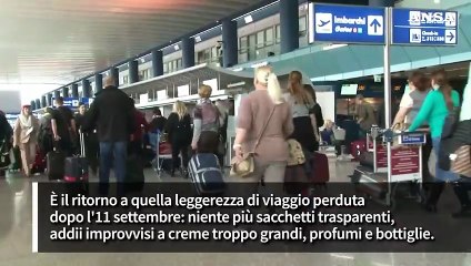Viaggi in aereo, presto liquidi senza limiti nel bagaglio a mano