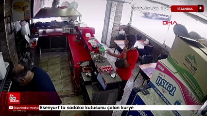 Esenyurt’ta sadaka kutusunu çalan kurye