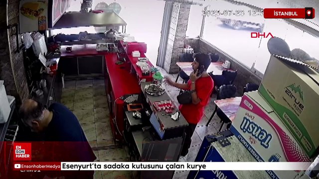 Esenyurt’ta sadaka kutusunu çalan kurye