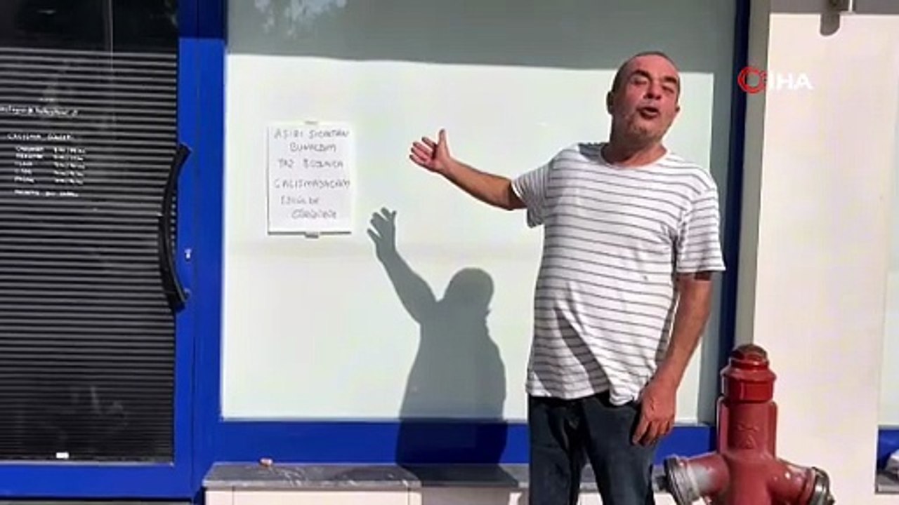 Hatay'da rekor sıcaklık esnafı bunalttı: 'Yaz boyunca çalışmayacağım' notu astı