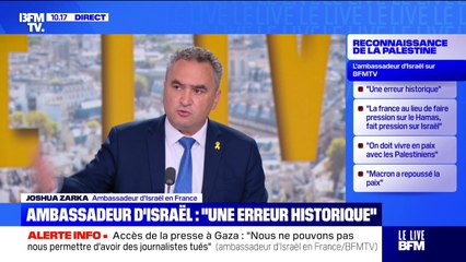 Tir israélien sur une église de Gaza: "Dans les guerres, il y a des erreurs. C'est terrible à dire, mais c'est un fait", réagit l'ambassadeur d'Israël en France
