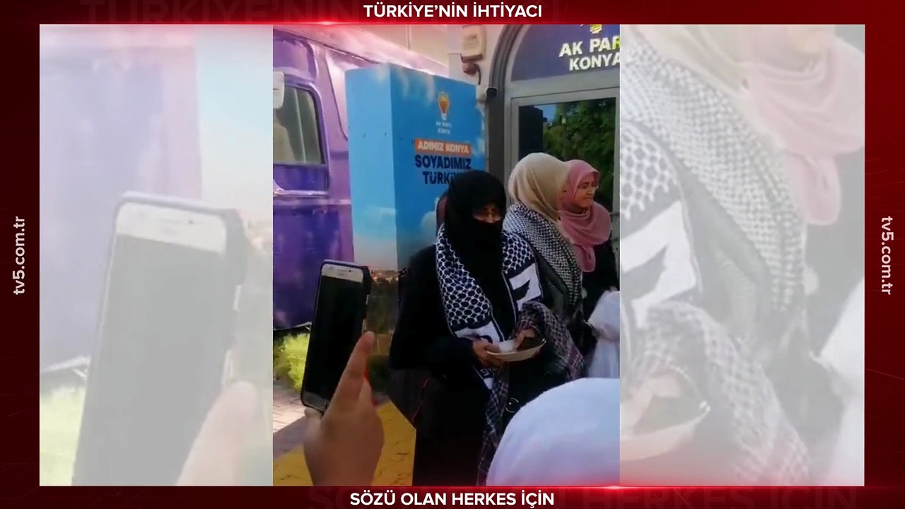 Gazze için AK Parti’ye yürüyen kadınlar iktidara sert tepki gösterdi