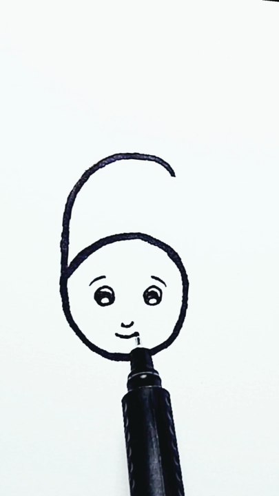 How to draw a baby form number 6