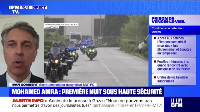Mohamed Amra emprisonné à Vendin-le-Vieil: Il n'y a pas de craintes particulières , affirme Ivan Gombert (SNP-FO)