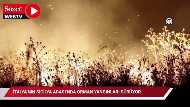 İtalya’nın Sicilya Adası’nda orman yangınları sürüyor