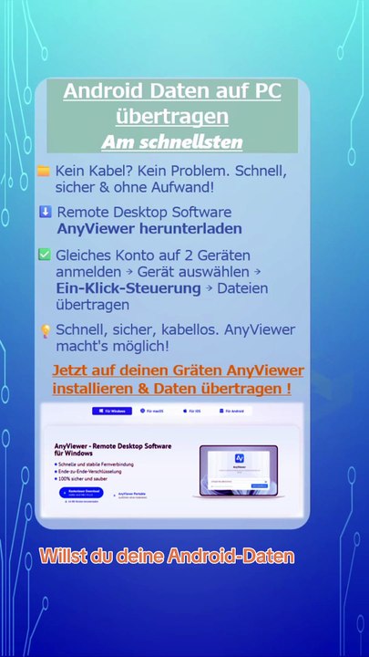 📱 Android-Daten schnell auf den PC übertragen!