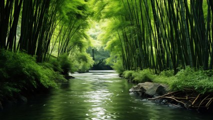 Forêt de Bambous & Ruisseau Paisible | Musique Relaxante Nature 4K - Stop Stress