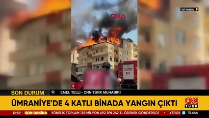 SON DAKİKA... İstanbul Ümraniye'de 4 katlı binada yangın!