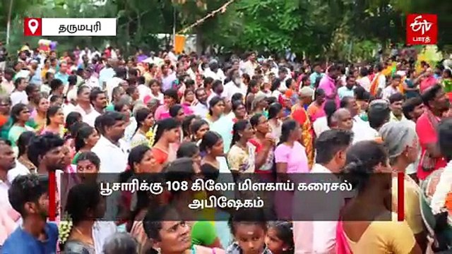 ஆடி அமாவாசை; பூசாரிக்கு 108 கிலோ மிளகாய் தூள் கரைசல் அபிஷேகம்!