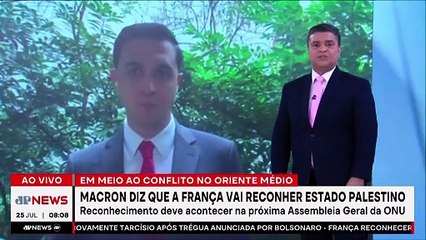 Macron anuncia que França vai reconhecer Estado Palestino