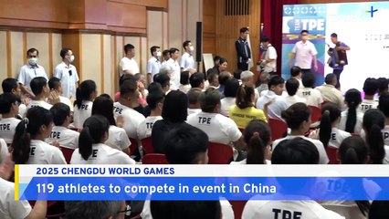 Taiwan's Athletes Receive Flag at Ceremony Ahead of World Games in China