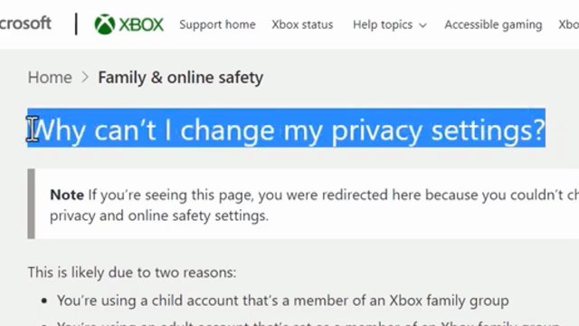 Fix: Can’t Access Xbox Privacy Settings | Why Can’t I Change My Microsoft Privacy Settings?