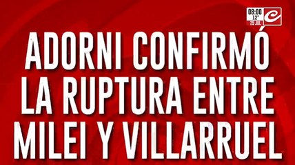Adorni durísimo contra Villarruel: "No forma parte del proyecto de Gobierno"