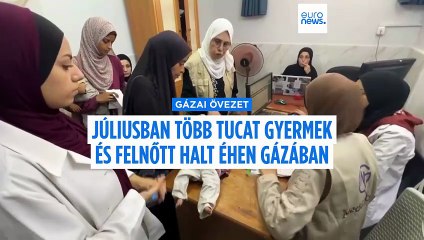 Tömeges éhínség a Gázai övezetben, naponta százával visznek kórházba gyerekeket