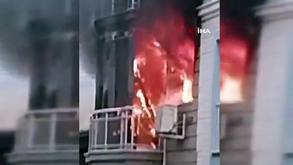 Alev alev yanan ev kullanılamaz hale geldi