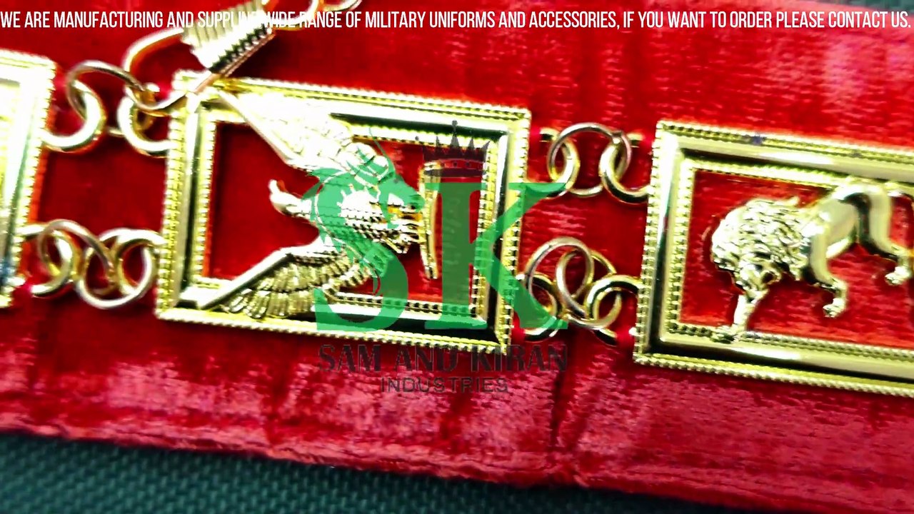 Red Lodge Masonic Chain Collar, Masonic Freemasonry Regalia 33 Degree Chain Collars