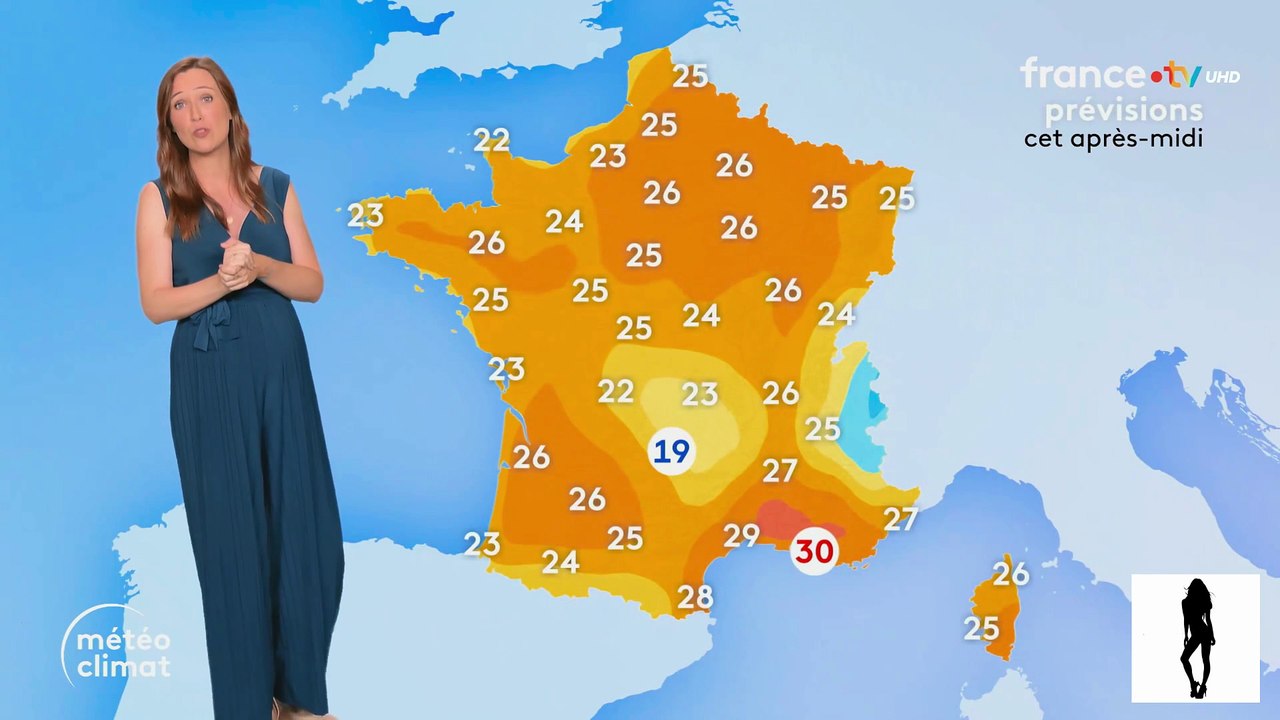 Météo France 2 du 25/07/2025 avec Pauline Forgue – Averses, orages et vent fort
