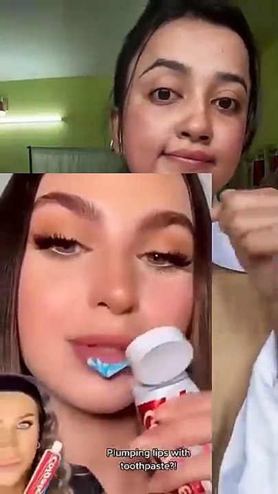 Toothpaste hack for red lips 👄