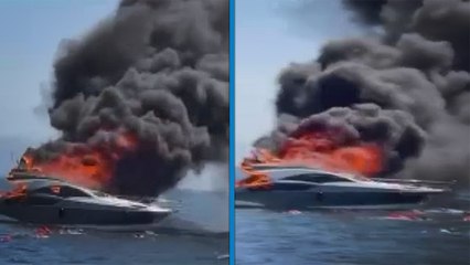 Kınalıada'da tekne yandı; yolcular denize atlayarak kurtuldu