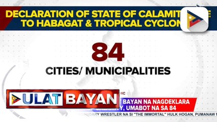 84 na bayan at siyudad, isinailalim sa state of calamity dahil sa magkakasunod na bagyo at epekto ng Habagat | ulat ni Patrick de Jesus