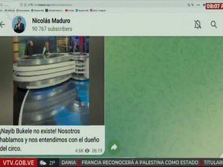 Pdte. Maduro: ¡Nayib Bukele no existe! Nosotros nos entendimos con el dueño del circo