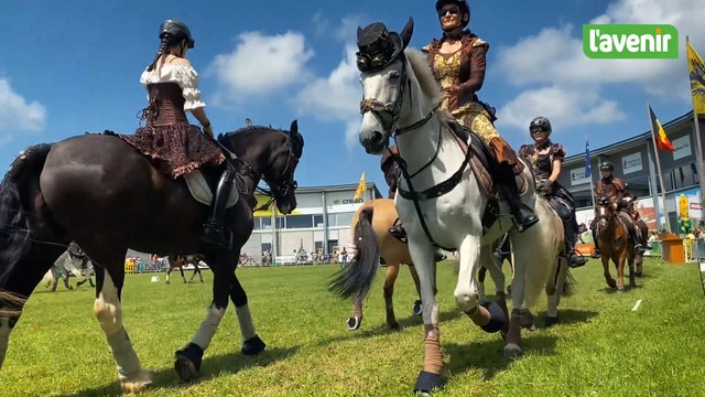 Foire de Libramont ; un carrousel équestre à 20 chevaux proposé par les Écuries de la Gageole
