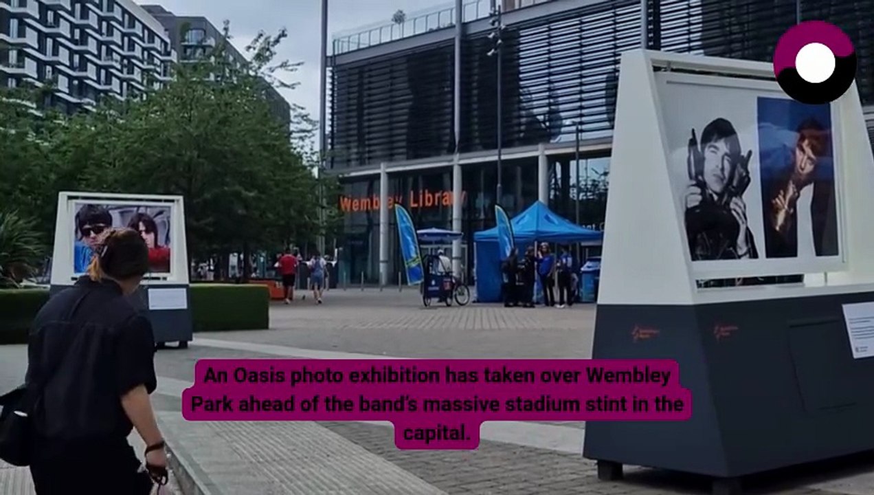 Oasis photo exhibition takes over Wembley ahead of sold-out stadium run