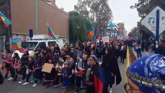 Masiva movilización en Neuquén para respaldar el reclamo mapuche