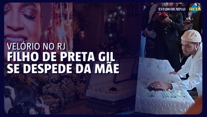 Filho de Preta Gil se despede da mãe durante velório no Rio de Janeiro