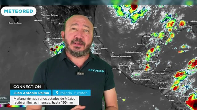 Mañana viernes varios estados de México recibirán lluvias intensas: hasta 100 mm