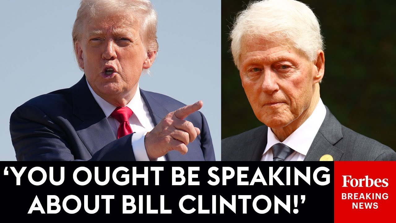 Trump Points Finger At Bill Clinton When Asked Straight-Up About Jeffrey Epstein