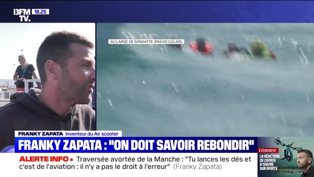 Story : Tombé à l'eau, Franky Zapata récupéré par les secouristes - 25/07