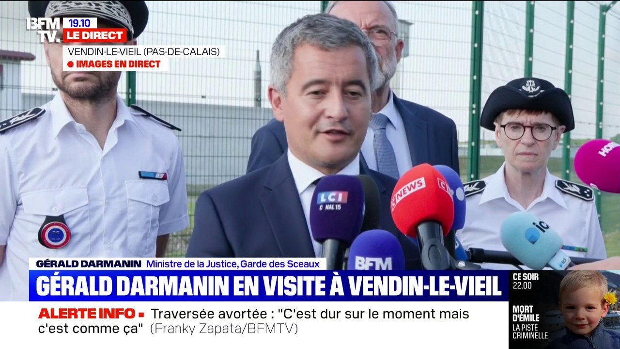 Gérald Darmanin en visite à Vendin-le-Vieil: "d'ici la fin du mois de juillet (...) il y aura bien les 100 plus dangereux déténus"