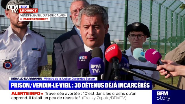 Des conditions qui respectent la dignité humaine mais surtout la sécurité que nous devons imposer à ces détenus , déclare Gérald Darmanin à Vendin-le-Vieil